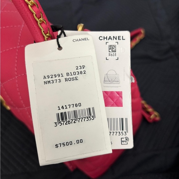 Chanel Dark Pink Quilted Top-Handle Flap Bag - Picture 7 of 10